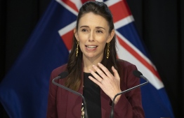 New Zealand's Prime Minister Jacinda Ardern briefs the media at the Parliament House in Wellington on April 27, 2020. (Photo by Mark Mitchell / POOL / AFP)