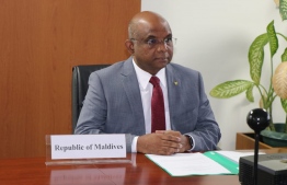 Foreign Minister Abdulla Shahid participates in the Online Summit of the NAM Contact Group on May 4, 2020. PHOTO/FOREIGN MINISTRY