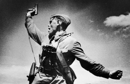 A photograph of a soldier in World War II