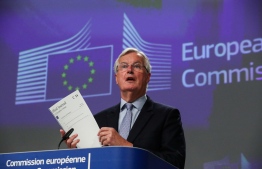 EU's Brexit negotiator Michel Barnier gives a news conference after Brexit negotiations, in Brussels on June 5, 2020. - Britain on June 5, 2020, said there had been little movement in the latest round of post-Brexit trade talks, calling for both sides to double down and speed up negotiations to secure a deal. PHOTO: YVES HERMAN / POOL / AFP
