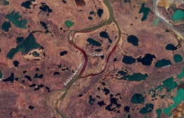 A photo made available on June 5, 2020 by the European Space Agency shows a satellite image captured on May 31 by the Copernicus Sentinel-2 mission of the extent of an oil spill after some 20 000 tonnes of diesel oil leaked into the Ambarnaya river within the Arctic Circle. - Environmentalists said the oil spill, which took place last May 29, was the worst such accident ever in the Arctic region. (Photo by - / EUROPEAN SPACE AGENCY / AFP) / 