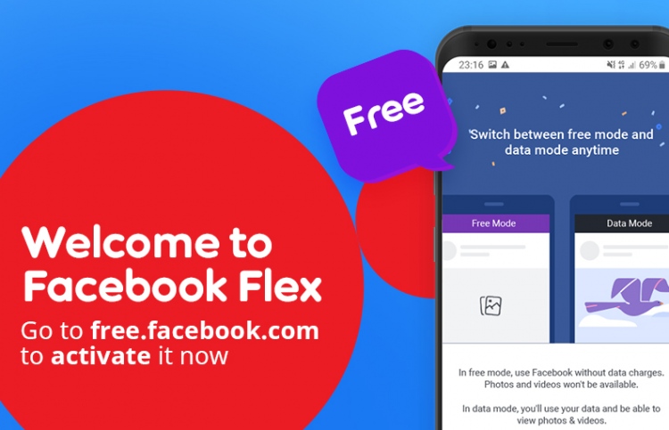 Promotional poster on Facebook Flex, the free version of the app introduced by Ooredoo Maldives