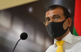Speaker of Parliament Mohamed Nasheed during a media briefing. PHOTO: NISHAN ALI / MIHAARU