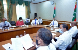President Ibrahim Mohamed Solih meets the National Taskforce on Resilience Building and Economic Recovery on June 17, 2020. PHOTO/PRESIDENT'S OFFICE