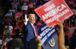 US President Donald Trump speaks during a campaign rally at the BOK Center on June 20, 2020 in Tulsa, Oklahoma. (Photo by Nicholas Kamm / AFP)