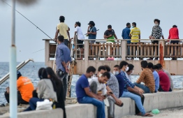 People at Rasfannu Park during the ‘new normal’. PHOTO: MIHAARU