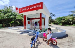 Bank of Maldives ATM located on an island. PHOTO: BML