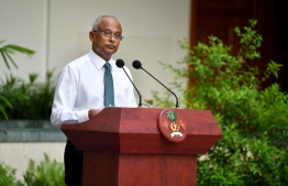 President Ibrahim Mohamed Solih speaking at special press conference held on June 23. PHOTO: PRESIDENT'S OFFICE
