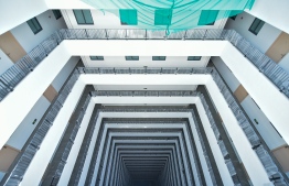 Inside one of the towers constructed under the Hiyaa Project: each tower features 500 apartments and the capacity for 2,400 people. PHOTO/MIHAARU
