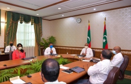President Ibrahim Mohamed Solih holding a cabinet meeting to finalise the decision on ratifying two human rights treaties by the United Nations. PHOTO: PRESIDENT'S OFFICE