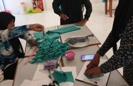 Lhaviyani Atoll Education Centre's Parent Teacher Association is to equip every student with a reusable cloth mask. PHOTO: LHAVIYANI ATOLL EDUCATION CENTRE
