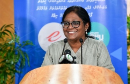 Male' City Council's Mayor Shifa Mohamed. Local Government Authority (LGA) obstructed the no-confidence vote against her, scheduled to take place on Friday evening. PHOTO: NISHAN ALI/MIHAARU