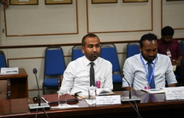 Deputy Managing Director of Maldive Gas Pvt Ltd Ali Ikram at the parliament. PHOTO: PARLIAMENT