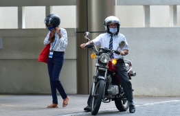 People wear face masks as offices reopen in Male' City amid the 'new normal'. PHOTO/MIHAARU
