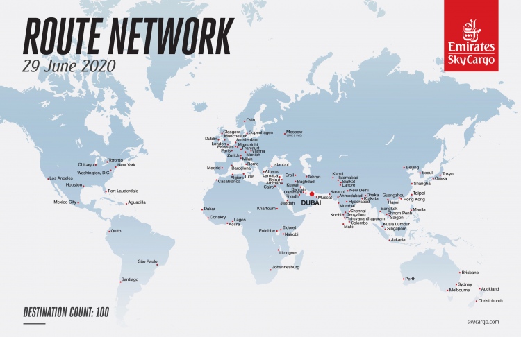 Emirates SkyCargo expands network to 100 destinations. PHOTO: EMIRATES SKYCARGO