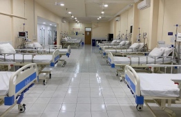 The newly opened COVID-19 management facility at Funadhoo, Shaviyani Atoll. The facility has 37 isolation beds and 20 Intensive Care Unit (ICU) beds. PHOTO: HEALTH MINISTRY