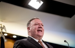 Secretary of State Mike Pompeo speaks during a news conference at the State Department in Washington,DC on July 15, 2020.  (Photo by Andrew Harnik / POOL / AFP)