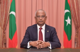 President Ibrahim Mohamed Solih delivering an address. PHOTO: PRESIDENT’S OFFICE
