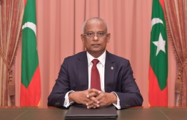 Nationally-televised, President Ibrahim Mohamed Solih delivers remarks on the occasion of Maldives' 55th Independence Day. PHOTO: PRESIDENCY