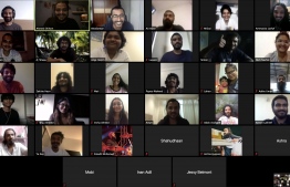 A screengrab of a meeting held with local musicians, past and present,to discuss concerns pertaining to the Maldivian music industry. PHOTO: MUSICIANS' ASSOCIATION OF MALDIVES