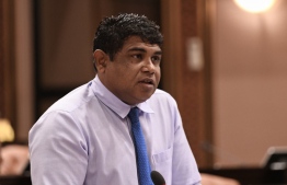 (FILE) MP Ibrahim Rasheed speaking at a parliament session on August 9, 2020: he said om March 8, 2023, that he will discuss with MDP President Mohamed Nasheed about his wish to no longer be a member of MDP -- Photo: Parliament
