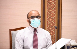 Minister of Finance Ibrahim Ameer speaking during Tuesday's parliamentary session. PHOTO: PARLIAMENT