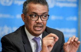 World Health Organization (WHO) Director-General Tedros Adhanom Ghebreyesus speaks during a daily press briefing on COVID-19 virus at the WHO headquaters in Geneva on March 9, 2020. - The World Health Organization said on March 9, 2020 that more than 70 percent of those infected with the new coronavirus in China have recovered, adding that the country was "bringing its epidemic under control". (Photo by Fabrice COFFRINI / AFP)