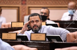 Progressive Party of Maldives (PPM) member of Lhaviyani Atoll’s Naifaru constituency, Ahmed Shiyam who submitted the Emergency Motion requesting to disclose the details of the military agreements signed between India and Maldives. PHOTO: PARLIAMENT