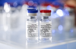 This handout picture taken on August 6, 2020 and provided by the Russian Direct Investment Fund shows the vaccine against the coronavirus disease, developed by the Gamaleya Research Institute of Epidemiology and Microbiology. (Photo by Handout / Russian Direct Investment Fund / AFP) / 
