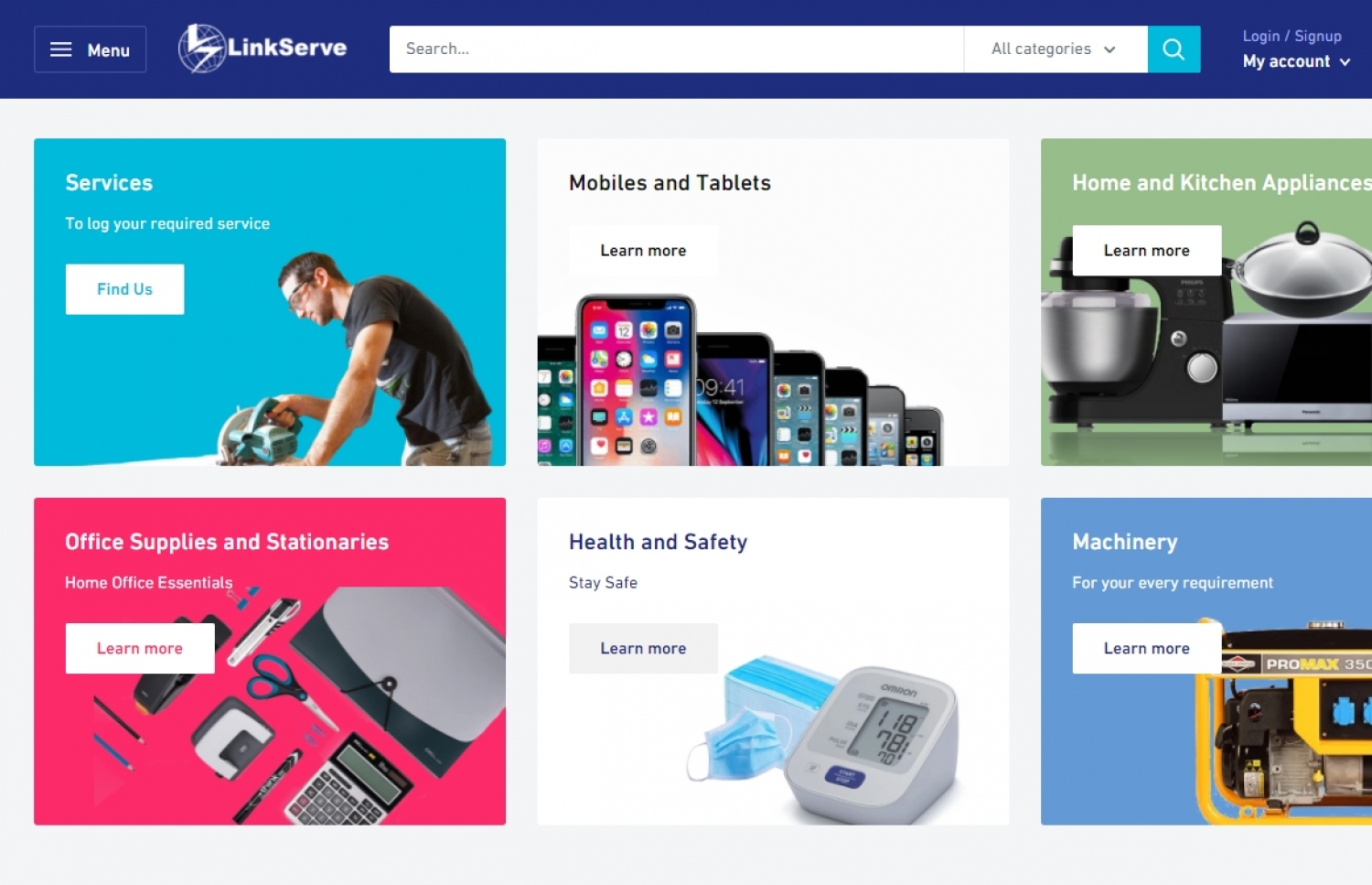 ލިންކްސާވް ވެބްސައިޓުގެ ސްކްރީން ޝޮޓެއް--