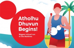 Poster kickstarting the biggest virtual run held in Maldives, hosted by telecom giant Ooredoo. PHOTO: OOREDOO MALDIVES
