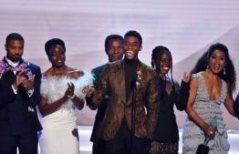 (FILES) In this file photo taken on January 27, 2019 Chadwick Boseman (C), Michael B. Jordan (L), Danai Gurira (C), Lupita Nyong'o (2R), Angela Bassett (R) and the cast of "Black Panther" accept the award for best Cast In A Motion Pictureuring the 25th Annual Screen Actors Guild Awards show at the Shrine Auditorium in Los Angeles. - Chadwick Boseman, the star of the ground-breaking superhero movie "Black Panther," has died from colon cancer, his publicist told AFP August 28.
Boseman, who was in his 40s, had not publicly discussed his condition -- which was first diagnosed in 2016 -- and continued to work on major Hollywood films. (Photo by Frederic J. BROWN / AFP)