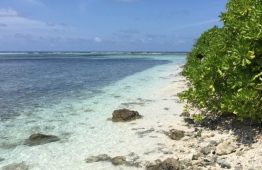 The beach of Hoadedhoo, Gaaf Dhaalu Atoll: HPA has quarantined 40 people on the island. PHOTO: MIHAARU