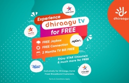 Dhiraagu has extended its ongoing DhiraaguTV promotion, which allows new customers to apply and watch their favourite channels free for two months, until September 30, 2020. PHOTO/DHIRAAGU