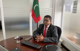 Environment Minister Dr Hussain Rasheed Hassan participates in the high level ministerial meeting by the UNCCD and Commonwealth, on the sidelines of the 75th UN General Assembly on September 18, 2020. PHOTO/ENVIRONMENT MINISTRY