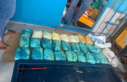 Confiscated narcotics during a special operation led by the Maldives Police Service on October 12. PHOTO: MALDIVES POLICE SERVICE