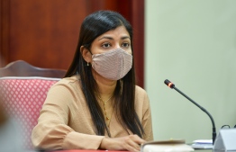 Chair of the Committee on Independent Institutions, Addu Meedhoo MP Rozaina Adam. PHOTO: AHMED AWSHAN ILYAS/ MIHAARU