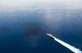 A U.S. Navy vessel conducts patrols near the Spratly Islands in the South China Sea. PHOTO: FLICKR