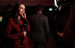 New Zealand Prime Minister Jacinda Ardern speaks to the media at the Labour Election Day party after the Labour Party won New Zealand's general election in Auckland on October 16, 2020. (Photo by MICHAEL BRADLEY / AFP)