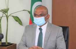 Minister of Foreign Affairs Abdulla Shahid in virtual discussions with foreign envoys during a previous meeting. PHOTO: MINISTRY OF FOREIGN AFFAIRS
