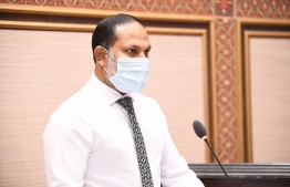 Minister of Home Affairs Abdulla Imran at the Parliament. PHOTO: PARLIAMENT