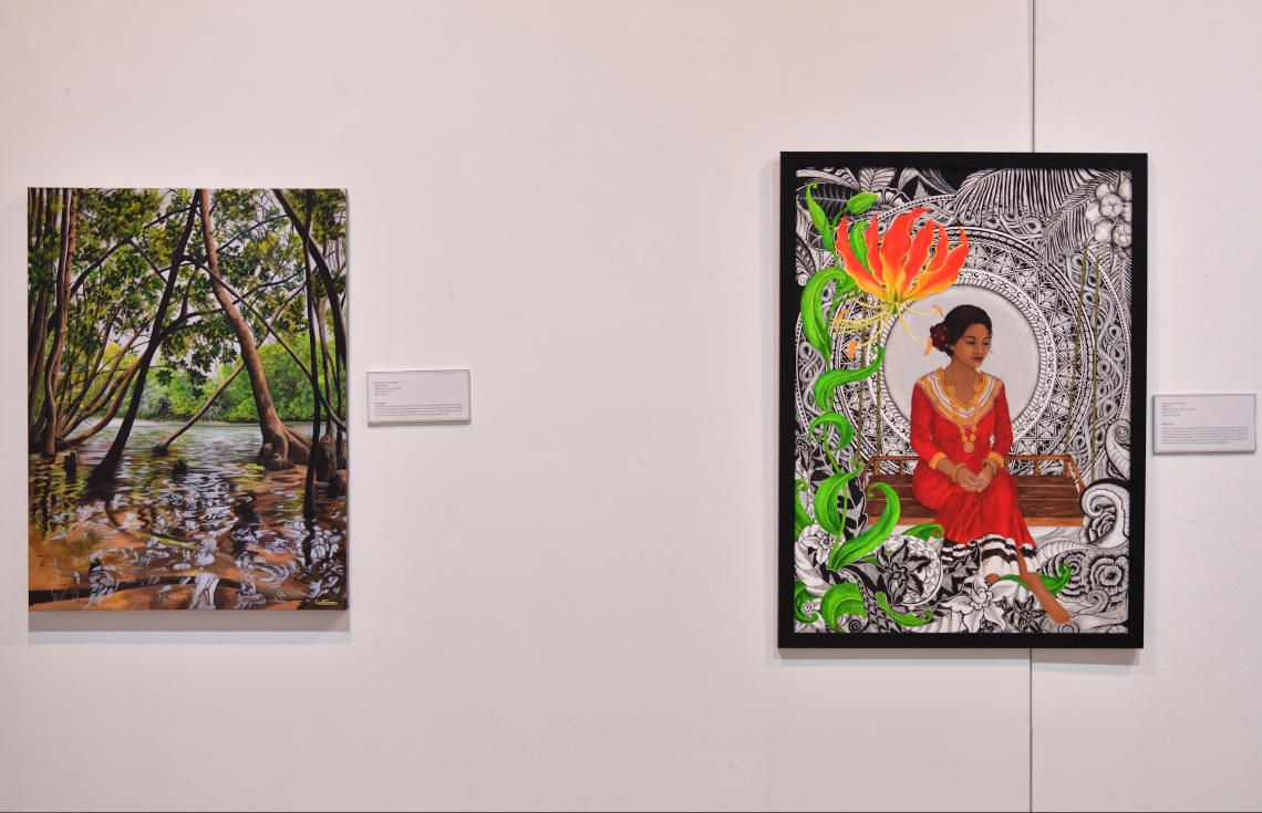 މާލެ: އޮކްޓޯބަރު 26، 2020: ދިވެހި ފަންނުވެރިންގެ ހުނަރު ދައްކާލުމަށް ނެޝަނަލް އާޓު ގެލެރީގައި ބޭއްވި 'އަންވެއިލިން ވިޝަންސް" މައުރަޒު.-- ފޮޓޯ: ނިޝާން އަލީ /މިހާރު