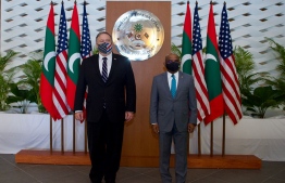 US Secretary of State Michael Pompeo and Minister of Foreign Affairs Abdulla Shahid. PHOTO: MINISTRY OF FOREIGN AFFAIRS