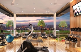 A rendering depicting the indoor gym facilitiy. PHOTO: AQUA VITA RESIDENCES