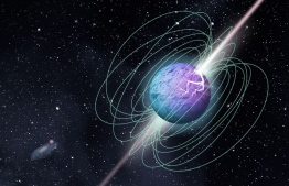 An illustration of a magnetar -- the highly magnetized corpse of a collapsed star -- bursting with energy. Scientists think they could be responsible for fast radio bursts (FRB) (Image: © McGill University Graphic Design Team)