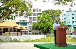 President Ibrahim Mohamed Solih speaking at the ceremony to inaugurate teh historic ‘Kalhu Vakaru Miskiyy'. PHOTO: PRESIDENT'S OFFICE