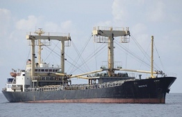 Maldives State Shipping's vessel 'MV BONTHI-II'. PHOTO: MALDIVES STATE SHIPPING