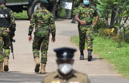 Hundreds of officers including police commandos have been deployed around Mahara prison near Colombo LAKRUWAN WANNIARACHCHI AFP