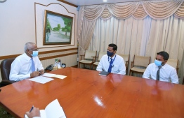 President Ibrahim Mohamed Solih meeting the council members of Institute for Chartered Accountants of Maldives (ICAM). PHOTO: PRESIDENT’S OFFICE. 