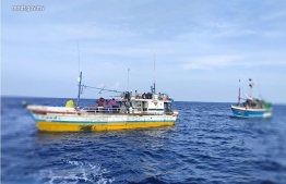 The two Sri Lankan vessels discovered in Maldivian waters after veering off-course during the cyclone 'Burevi'